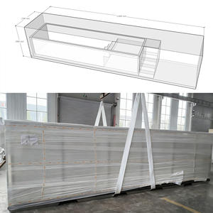 Piscine hors sol en fibre de verre, grande piscine extérieure personnalisée, résistante aux fissures, aux UV, à la corrosion et au vent - Product Image 5
