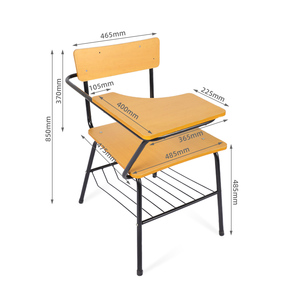Sedia Scolastica con Tavoletta <span class=keywords><strong>Scrittoio</strong></span>, Sedia e Scrivania <span class=keywords><strong>per</strong></span> Aula di Formazione, <span class=keywords><strong>Poltrona</strong></span> in Legno <span class=keywords><strong>per</strong></span> Scuola - Product Image 3