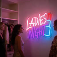 Letrero LED de Neón con USB Regulable para Dormitorio, Sala de Juegos, Bar, Cafetería, Fiesta, Regalo de Navidad, para Damas