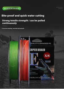 थोक ली 8x ब्रेडेड मछली लाइन 100 मीटर फ्लोटिंग लीडर मछली पकड़ने लाइन नदी झील के लिए - Product Image 4