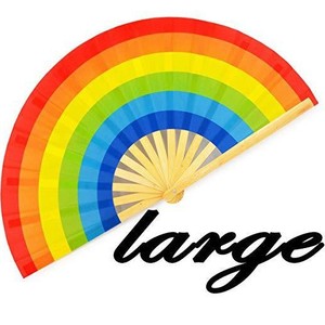 Abanicos de mano de bambú de madera grandes personalizados de 13 pulgadas, abanicos de baile con sonido, impresos con logotipo - Product Image 1