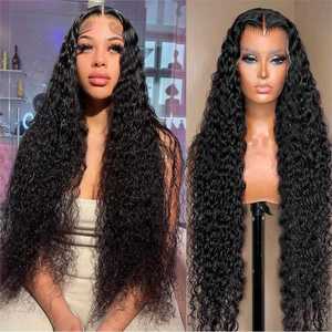 Eau corporelle brute non transformée perruque vague profonde crépus droit brésilien 613 perruque de cheveux humains vendeur sans colle avant de lacet perruques cheveux humains - Product Image 3
