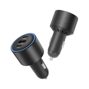 130W car phone charger Dual Port PD3.0 100W And QC3.0 18W Fast Charge USB C Car Charger for MacBook Pro Air Laptop