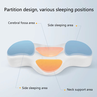 Support de soulagement d'oreille d'oreiller de mousse de mémoire de dormeur latéral sain pour l'option cervicale de forme de rectangle de douleur pour dormir