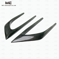 2 PCS/SET Carbon Fiber W205 C63 Front Fender Scoop Vents Trims pour Mercedes Benz C-Class W205 C63 AMG