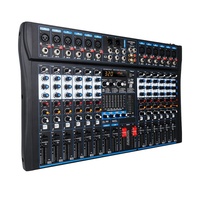 PB12 Console de Mixage Audio Professionnelle Haute Qualité 12 Canaux pour Système Sonore de Scène & Mixeurs