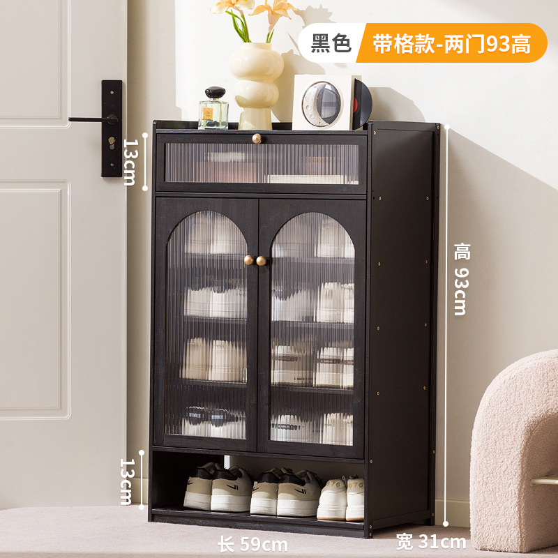 Black - Double doors, seven drawers