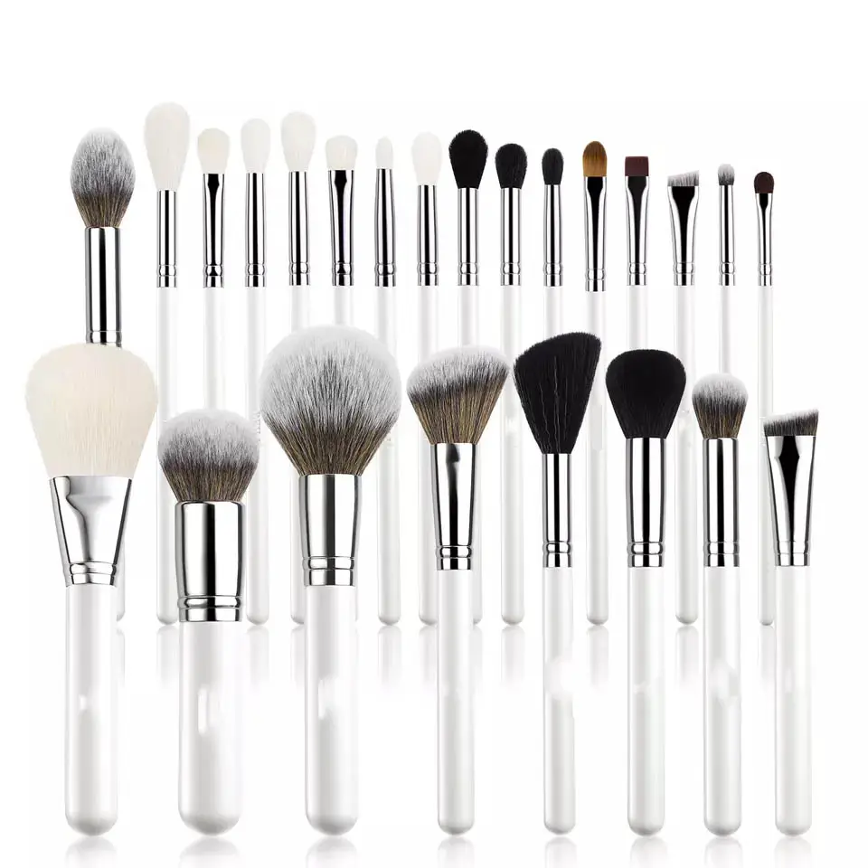 Professional White foundation powder Blending Eyebrow Eye Shadow Brushes Make Brush Nano wool fiber Synthetic Hair brushes tool