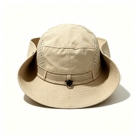 Chapeau de pêcheur pour homme à large bord, en toile respirante avec protection UV, sangle de menton réglable, idéal pour la pêche et la randonnée en été