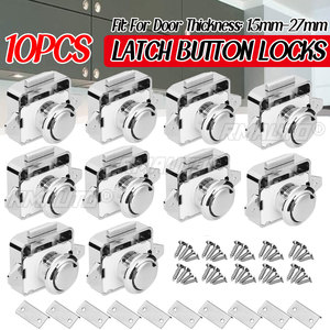 10pcs Camper Car <b>Push</b> <b>Lock</b> RV Caravan Boat Motor Home Cabinet Drawer Latch <b>Button</b> <b>Locks</b> Furniture <b>Door</b> <b>Lock</b> Hardware - Product Image 1