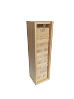 Vente en gros de blocs empilables en bois de hêtre naturel, tour de tumbling, jeux de société, blocs de construction en bois, jouets pour enfants, jeu de plein air