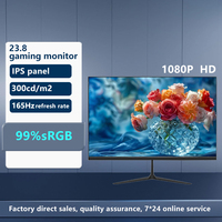 Pas cher prix 23.8 pouces 1080P résolution LCD PC moniteur de jeu 1K 60Hz IPS panneau LED moniteur d'ordinateur de bureau