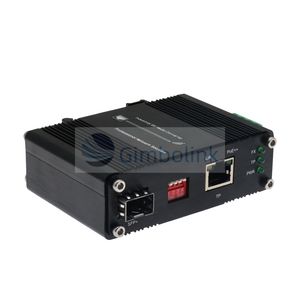 Convertisseur <span class=keywords><strong>de</strong></span> média industriel mini en fibre optique Gimbo IMC10GP-SFP+ 10G/5G/2.5G/1G/100M 802.3at/bt 10GBASE-X SFP+ <span class=keywords><strong>RJ45</strong></span> Boîtier en aluminium - Product Image 5