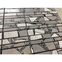 Mosaïque de marbre abstrait de Fujian, Chine, pour hôtel, salle de bain, cuisine, crédence, revêtement mural intérieur, terrazzo