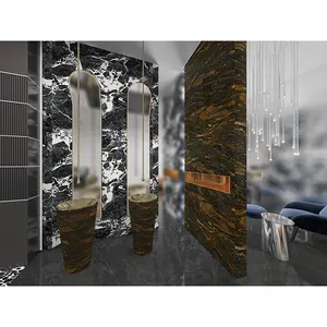 浴室客厅1毫米-5毫米半透明超薄豪华大理石化身黄金天然石材