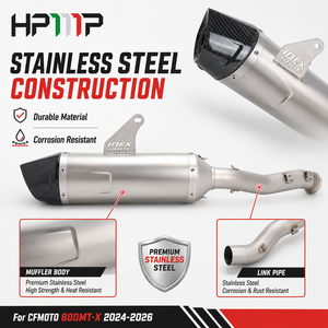 Système d'échappement de performance pour <span class=keywords><strong>moto</strong></span>, silencieux slip-on pour CFMOTO 800MT-<span class=keywords><strong>X</strong></span> <span class=keywords><strong>ADV</strong></span> 2024-2026 en acier inoxydable - Product Image 5