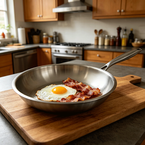 Sartén Antiadherente FLEY de 26 cm, Sufuria 4 en 1, de Acero Inoxidable Resistente, Portátil para Cocina de Inducción y Gas - Product Image 2