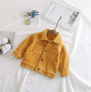 Giacca in Velluto a Coste per Bambina, Casual, Manica Lunga, Impermeabile, Tinta Unita, Imbottita in Cotone, Produzione OEM - Product Image 4