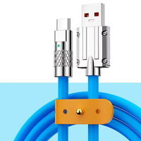 Kabel USB pengisian daya Cepat Pd 1.2M, kabel USB pengisian daya Cepat 3-in-1 silikon TPE USBA USB C mikro USBL 1.2M