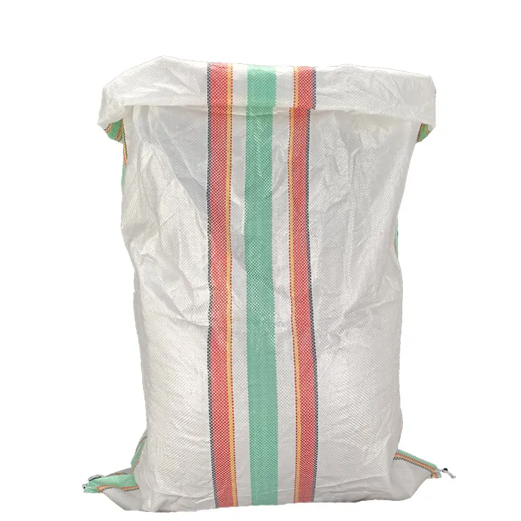 穀物、小麦粉、小麦、米、トウモロコシ用の白い色のPP織りバッグ