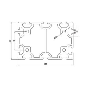 Vslot 6063ガラス窓ワードローブCNC加工Tスロットビルディングキットシステム<span class=keywords><strong>80120</strong></span> Tスロットアルミニウムフラット曲げ2020 - Product Image 2