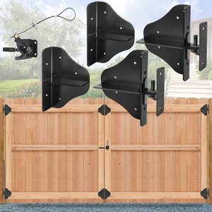 Phổ biến chống sag cổng Kit-Cổng góc Brace Bracket (2 bộ) với cổng chốt cho cửa đơn và đôi - Product Image 1