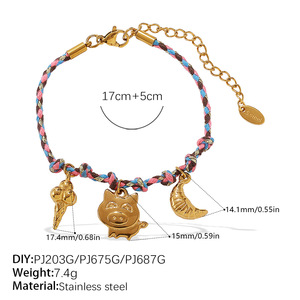 color <b>rope</b> diy stainless steel pendant necklace for women creative personalized animal starfish flower jewelry necklace - Product Image 5