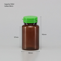 Bouteille en plastique PET de qualité alimentaire à prix d'usine, conteneur vide pour emballage de capsules et pilules