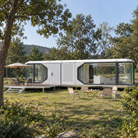 Capsule spatiale modulaire mobile en acier durable pour hôtel, bureau, bâtiment, cour, restaurant avec système intelligent