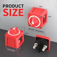 Interrupteur de coupure de batterie 300A 12V 24V 48V CC ON/OFF, isolateur de batterie étanche, coupe-circuit principal pour caravane 4x4