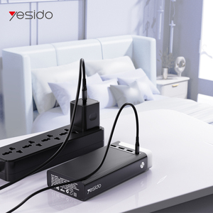 Yesido 30000mAh siêu tụ 3 USB và PD Type-C Max 5V 2A với ánh sáng LED chiếu sáng ngân hàng điện - Product Image 4