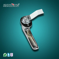 Serrure à came en alliage de zinc, loquet simple, double ou triple point avec cadenas, finition chrome brillant pour boîtier de commande, boîtier électrique