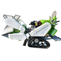 Moissonneuse-batteuse mini-tractée pour riz et blé |   Machine de récolte tout-en-un pour petites exploitations agricoles et champs en terrasses