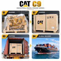 Moteur diesel industriel CAT C9 224 kW 300 CV 2200 tr/min 8,8 L 6 cylindres en ligne pour la construction, l'exploitation minière, les générateurs et les machines lourdes