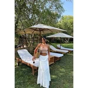 เสื้อครอปท็อปผู้หญิง ASKI DETAY ผ้าถักระบายอากาศดี ลายดอกไม้หรูหรา ทรงคอร์เซ็ท ไซส์ XS สั่งทำโลโก้ได้ แฟชั่นทันสมัย - Product Image 2