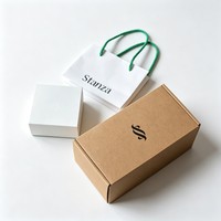 Boîte d'expédition en carton ondulé personnalisée, impression recto-verso, ondulation E, emballage pour petites commandes en gros