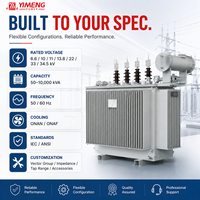 Transformateur de sous-station de distribution 10 kV 0,4 kV triphasé immergé dans l'huile 100 kVA 3000 kVA IEC 60076 pour réseau électrique 50 Hz 60 Hz