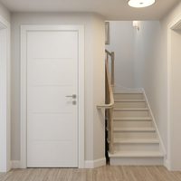 Porte de salle de bain en mélamine blanc brillant, porte en panneau MDF gainé de stratifié brillant et anti-traces de doigts, gainée de stratifié brillant, gainée de stratifié anti-traces de doigts