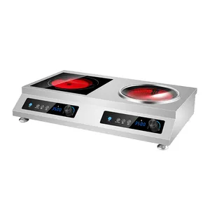 Hot Sales High Quality 3500W Concave And Convex Double Burner Electric Ceramic Stove Commercial High Power Induction Cooker