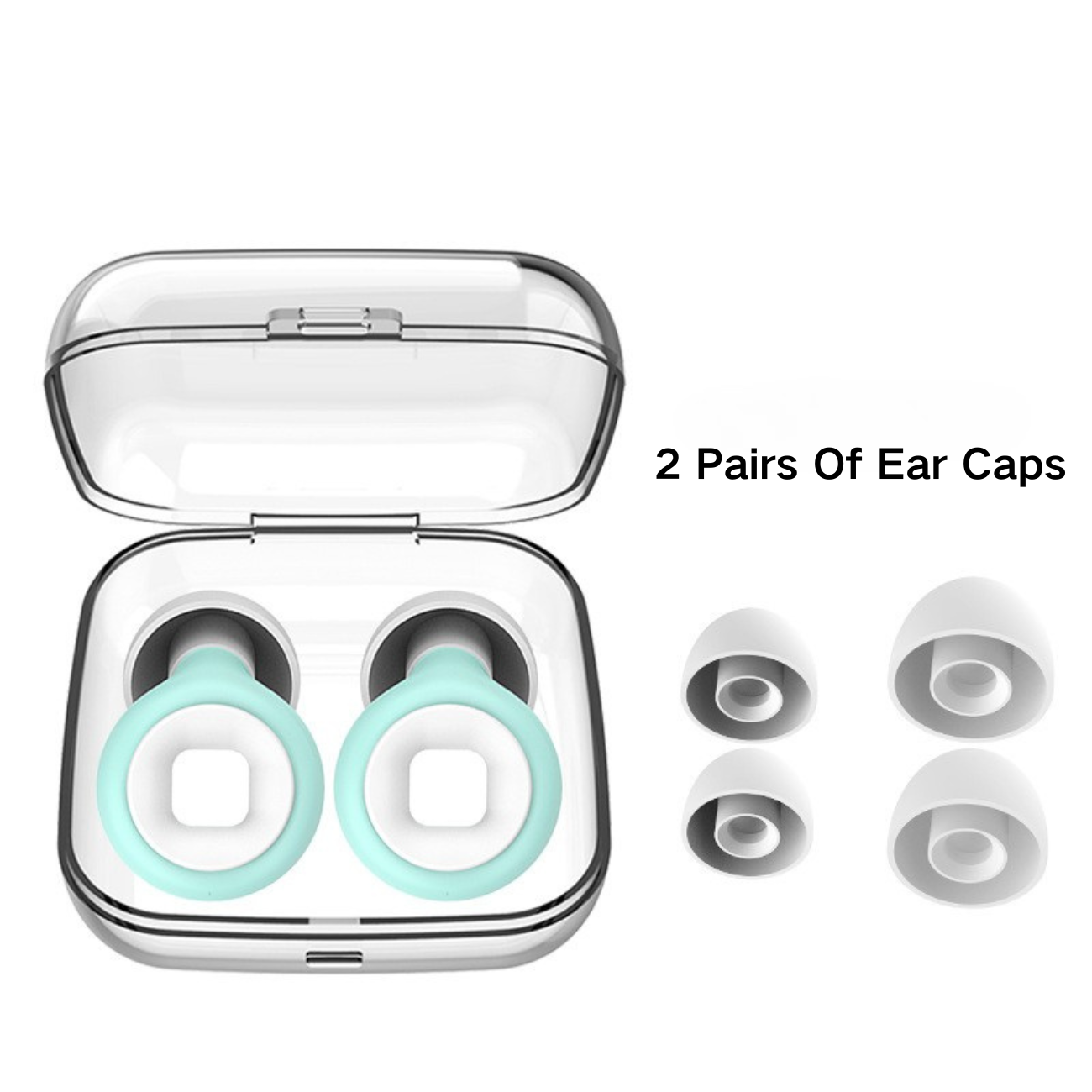 Green Color Copper Coin White With 2 Pairs Of Ear Caps