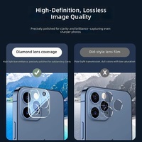 Protection d'objectif d'appareil photo en verre tout-en-un pour iPhone Duo/18 Pro/17 Pro Max/16 Plus/15/14, film de protection d'écran HD pour appareil photo