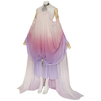 Nouvelle Robe de Cosplay Padmé Amidala, Costume de Reine, Robe Longue Violette sans Dos pour Femme, Uniforme d'Halloween