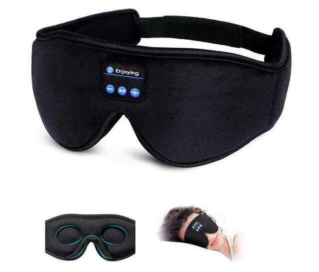 2026 Newest Music Eye Mask with Cotton Earphone Washable 3D Blindfold Headset Sleep Headphones Bluetooth 5.3 Wireless for Sleep