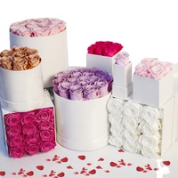 Bouquet de roses éternelles personnalisées pour Halloween, la Saint-Valentin, Noël, OEM, fleurs séchées, roses éternelles, boîte cadeau de luxe