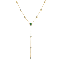 Collier à double chaîne en argent sterling 925 plaqué or RINNTIN BQN39 avec pendentif en zircone cubique pour femmes