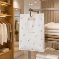 Sacs de courses en plastique découpés à la forme avec poignées, transparents, pour la vente en gros, sacs de marchandises avec poignées pour les magasins de détail, les boutiques et l'emballage cadeau