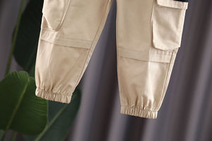Offre Spéciale enfants vêtements noir et <span class=keywords><strong>blanc</strong></span> couleur lin garçons adolescent travail <span class=keywords><strong>pantalon</strong></span> pour enfants avec poches - Product Image 6