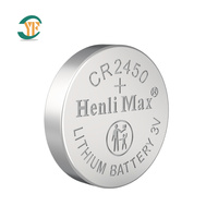Fabricante CR2450 3V 550mAh Baterías de botón de celda de moneda de litio Batería de dióxido de manganeso de litio para electrónica de consumo