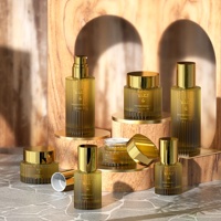 Flacon en verre à émulsion liquide, avec ligne verticale, pour essence, lotion, crème, avec pulvérisateur à pression, flacon séparé