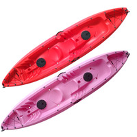 Kayak de Tourisme en Gros pour Deux Personnes, Kayak Tandem Familial 3,6 m, Kayak-Canoë en Plastique HDPE à Sièges Surélevés